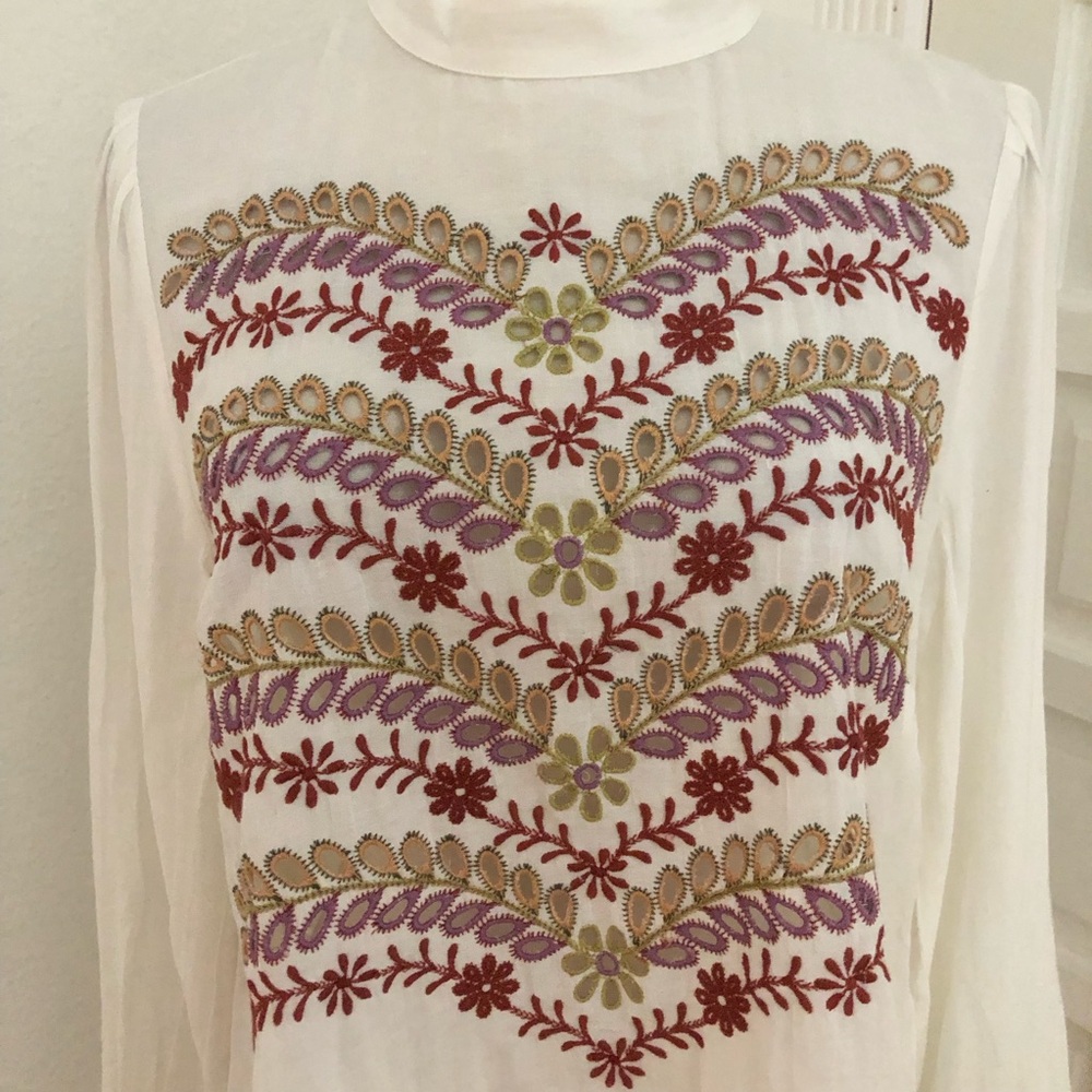 NWT Anthropologie Meadow Rue Daphne Embroidered Blouse - Picture 6 of 12